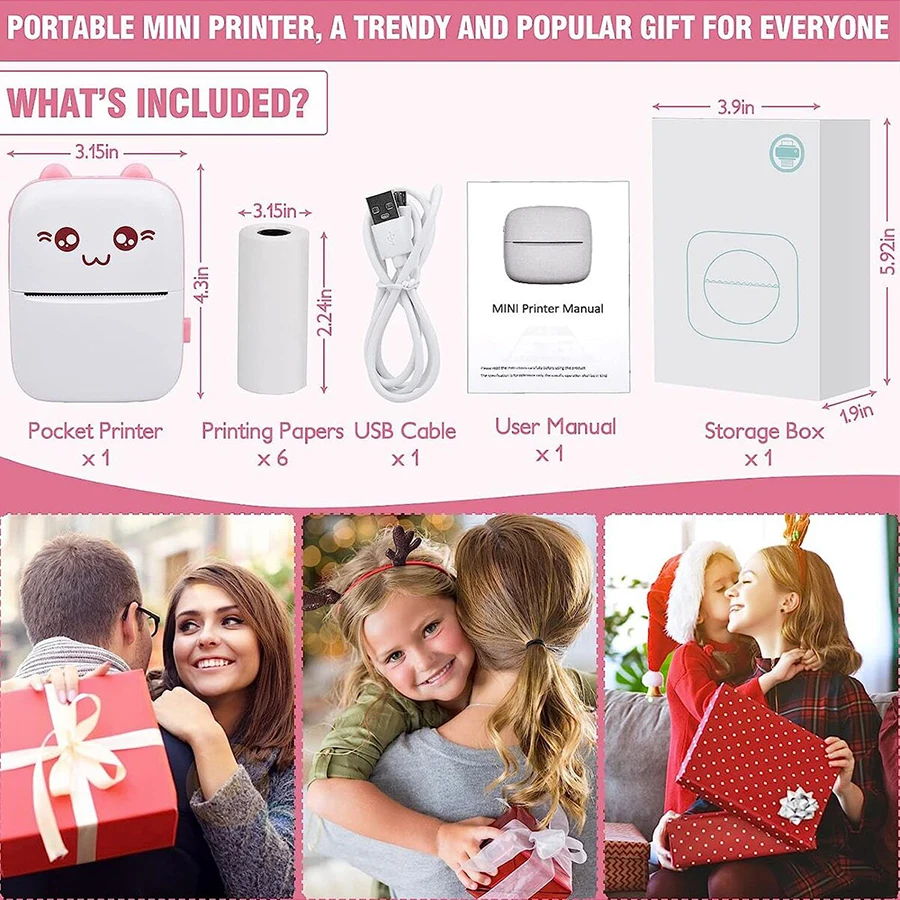 Portable Bluetooth Inkless Thermal Mini Pocket Label Printer For Student - Image 2